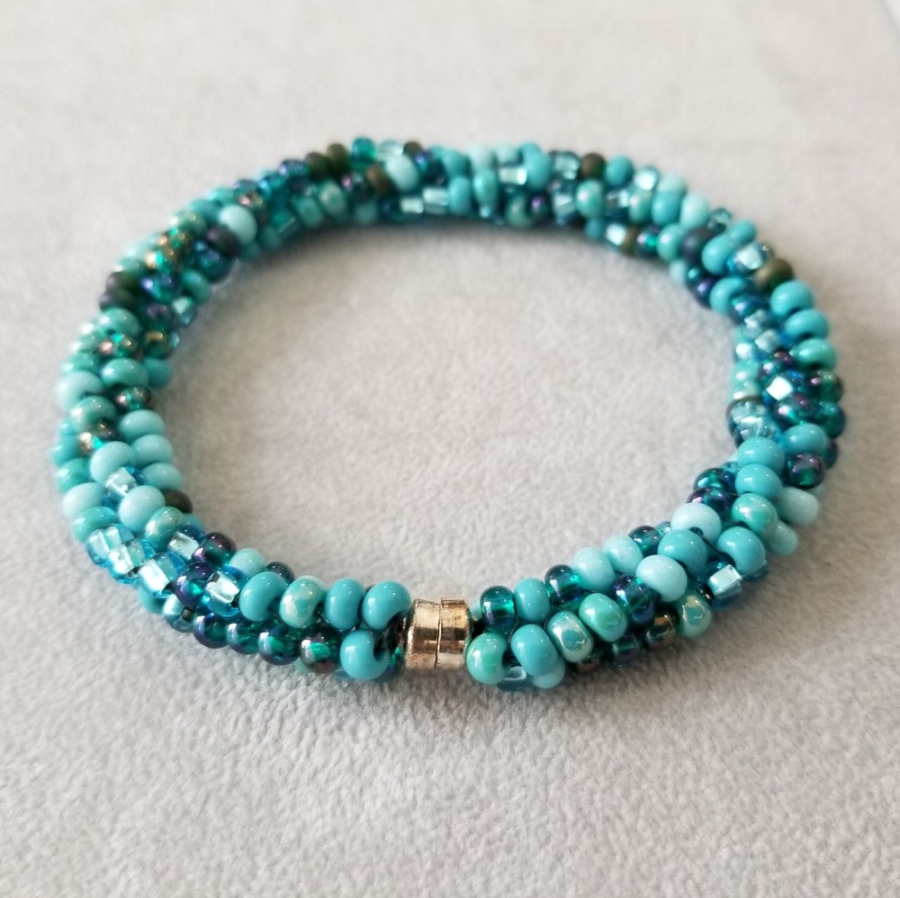 Handmade Woven Twist Beaded Bracelet
